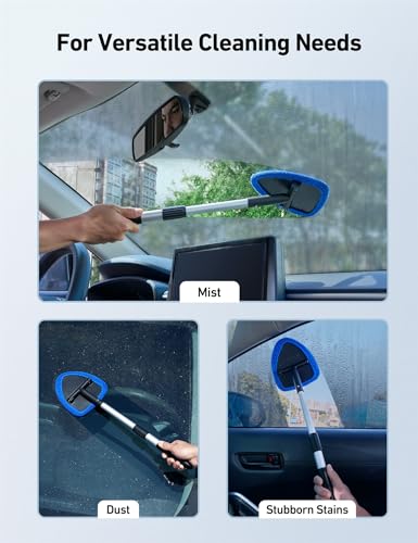 AstroAI 21" Extra-Long Windshield Cleaner Tool & Car Interior Detailing Kit - color: Blue, size: 21 in