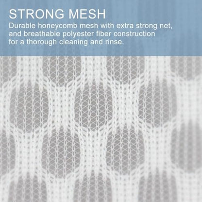 3-Pack Mesh Laundry Bags for Delicates (12x16 in, Medium) – Durable Honeycomb Wash Bags with Zipper – Protect Lingerie, Socks, Baby Clothes & Bras – Reusable for Laundry & Travel