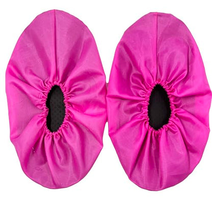 5 Pairs Waterproof Anti slip Washable Reusable Boots Cover Indoor Shoe covers (L, Fuchsia) - color: Fuchsia, size: Large
