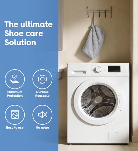 VASSON Shoe Washing Machine Bag, 2 Pack XL Laundry Bags for Sneakers - color: 2Pack Cool Grey / Greenery