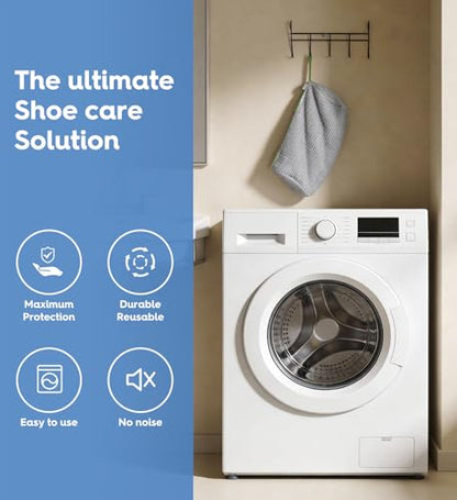 VASSON Shoe Washing Machine Bag, 2 Pack XL Laundry Bags for Sneakers - color: 2Pack Cool Grey / Greenery