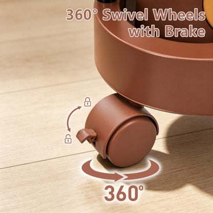 VECELO Laundry Hamper with Clothes Rack, Rolling Laundry Basket with Lid and Wheels, Tall Clothes Stand for Hanging Clothes, Multifunctional Laundry Organizer for Bedroom, Bathroom, Brown - color: Brown