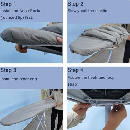 VividPaw Ironing Board Cover and Pad, Standard Size 15x54, Thick Padding - color: Blue, size: 15" x 54"