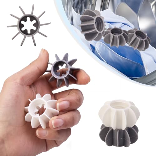10PCS Silicone Laundry Balls Anti-Tangle Cleaning Sponge Hair Remover Tool - color: White