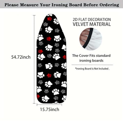 Nuxovilar Pet Paw Prints Ironing Board Cover 15x54 Polyester - color: Yve00925