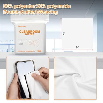 Microfiber Cloths 9"x9"(100 Pcs,180GSM) - size: 9" x 9" (Pack of 100)