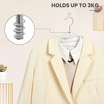 BAGAIL Plastic Hangers 50 Pack with Non-Slip Design,0.2 Inches Thick, 360°Swivel Hook Space Saving Organizer for Bedroom Closet,Shirts,Pants(White- S Shaped) - color: White