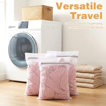 3 PCS Mesh Laundry Bags for Delicates, Mesh Bags for Laundry