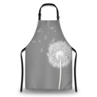 Cooking Apron for Women Dandelion Kitchen Aprons for Men for Kitchen Restaurant BBQ Painting Crafting Gardening 27” (W) x 31” (H), Waterproof Apron - color: Dandelion