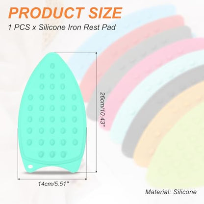 PATIKIL Silicone Iron Rest Pad, Multipurpose Hot Heat Resistant Iron Rest Plate Protective Pad for Ironing Board Hot Resistant Steamer Steam Compact Mat, Lake Blue - color: Lake Blue