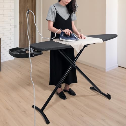 Duwee 18" ×48" Ironing Board with Retractable Iron Rest,Wide Ironing Board - size: 18"×48"