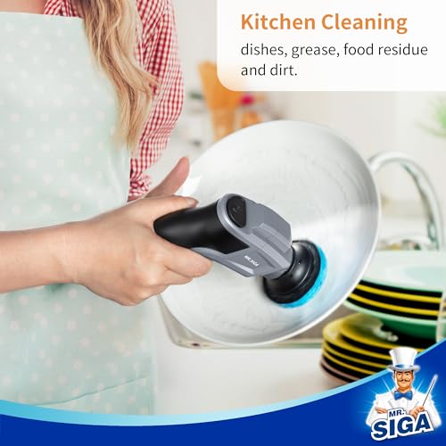 MR.SIGA Non Scratch Pad Refills for Electric Spin Scrubber, 10 Pack