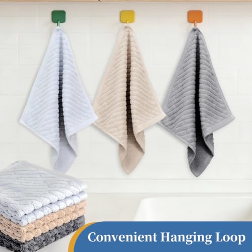 100% Cotton Kitchen Towels Set, 6 Pack Dish Cloths & Dish Towels - size: 13.5×13.5inches