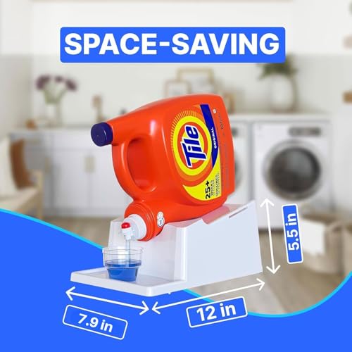 Skywin Liquid Laundry Detergent Dispenser Holder with Drip Tray - 1 Pack - color: White