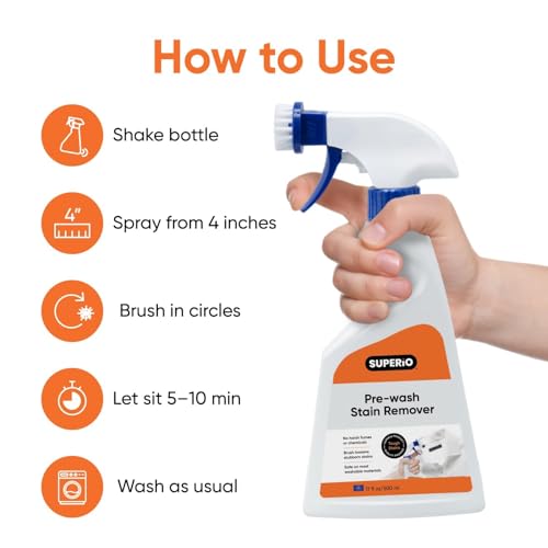 Pre-Wash Stain Remover Spray with Brush, Colered Cloth Detergent, Garment Cleaning Stain Cleaner - size: Stain remover, 1 Pack