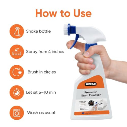 Pre-Wash Stain Remover Spray with Brush, Colered Cloth Detergent, Garment Cleaning Stain Cleaner - size: Stain remover, 1 Pack