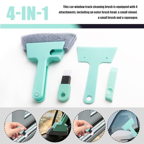 3PCS 4-in-1 Magic Window Track Cleaner Tool, Car Window Sill Cleaner Tool