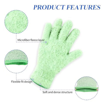 Microfiber Gloves,Microfiber Dusting Gloves for Plants and House Cleaning, Reusable Cleaning Gloves - color: Cyan
