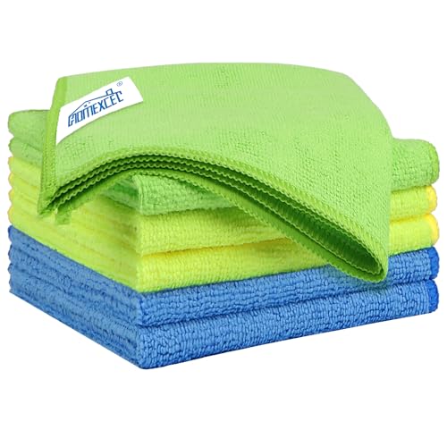 HOMEXCEL Microfiber Cleaning Cloth 6 Pack, 12.5 x 12.5 Inch Microfiber Towels for Cars, Ultra Absorbent Cleaning Rags, Lint Free Cleaning Towels for Household, Kitchen, Window, and Car, Multicolor - color: Multicolor, size: 12.5 x 12.5 Inch