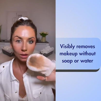MicrodermaMitt Reusable Microfiber Makeup Remover & Face Cleansing Mitt