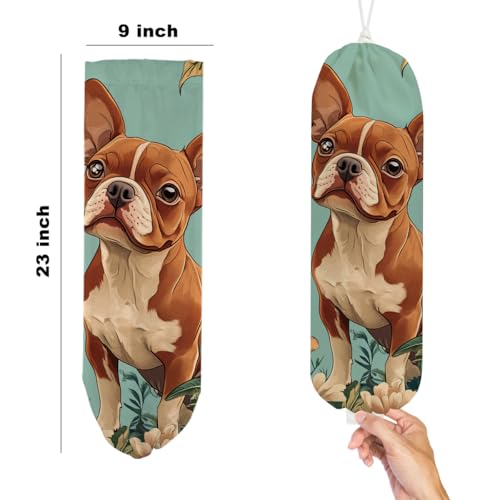 2Pcs Dog Plastic Bag Holder, Wall Mount Grocery Bag Holder - color: multicolour 1322