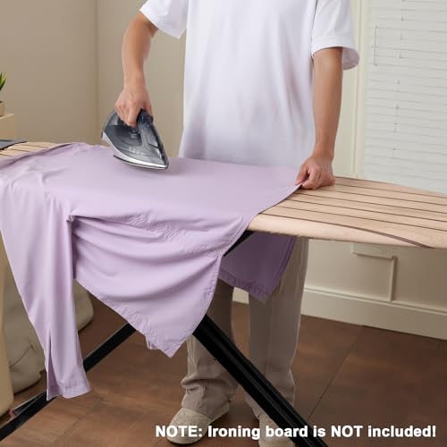 Seiritex Ironing Board Cover and Pad 15 x 54 inch, Heat Reflective with Hook and Loop Fasteners, Thick Padding with Elasticized Edges, Iron Board Replacement Cover Fit Standard Size (Woodgrain) - color: Woodgrain, size: 15x54