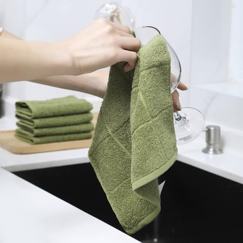 Glynniss Kitchen Dish Cloths for Washing Dishes, Rust Terry Dish Rags - color: Rust, size: 11x11 inches