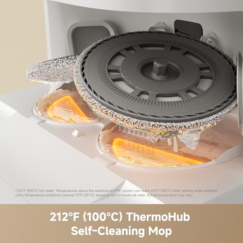 dreame L60 Ultra FE Robot Vacuum and Mop, 212°F (100°C) Mop Self-Cleaning - color: White, size: L60 Ultra FE