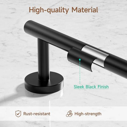 USHOWER Matte Black Toilet Paper Holder - color: Matte Black