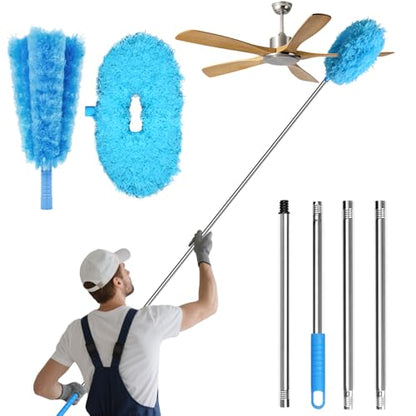 Eunice Ceiling Fan Cleaner Duster with Extension Pole - color: Blue5, size: 4.2FT