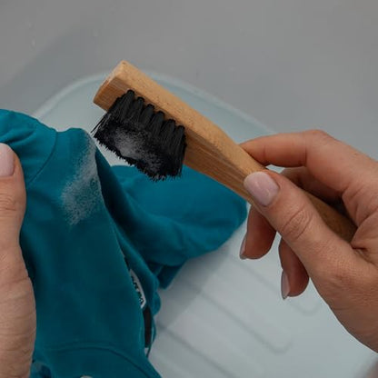 KONEX Laundry Brush - European Economy Laundry Brush for Stains on Clothes, Incredible Stain Remover with Sturdy Bristles, Convenient Handheld Design for Effortless Cleaning - color: Black
