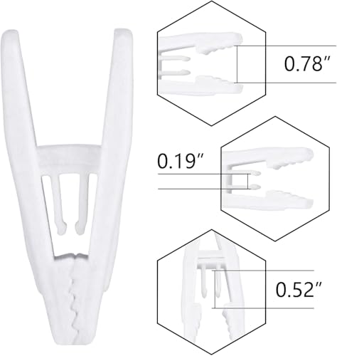 Tinfol White Velvet Hanger Clips, 80PC Pants Velvet Clips, Clothes Hanger Clip Clothes Pin, Strong Finger Flocked Clip Perfect for Slim-line Clothes Velvet Hangers - color: White, size: 80PC