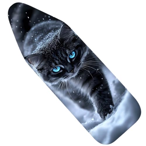 Nuxovilar Snowy Black Cat Ironing Board Cover 15x54 Inches Polyester - color: Ytt03454