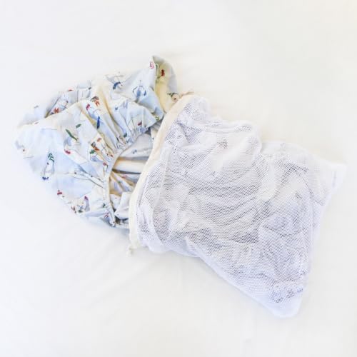 Simple Ecology Organic Cotton Mesh Laundry Bag – Set of 3 (L,M,S) - size: Set of 3 (L, M, S)