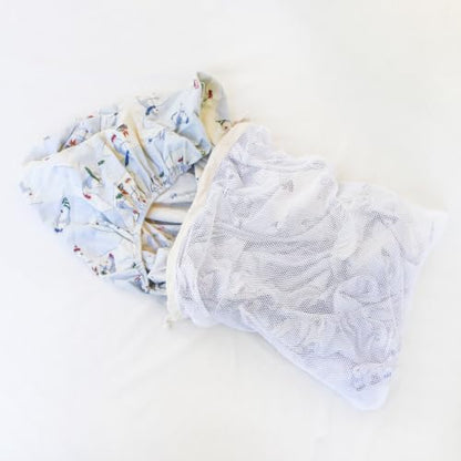 Simple Ecology Organic Cotton Mesh Laundry Bag – Set of 3 (L,M,S) - size: Set of 3 (L, M, S)