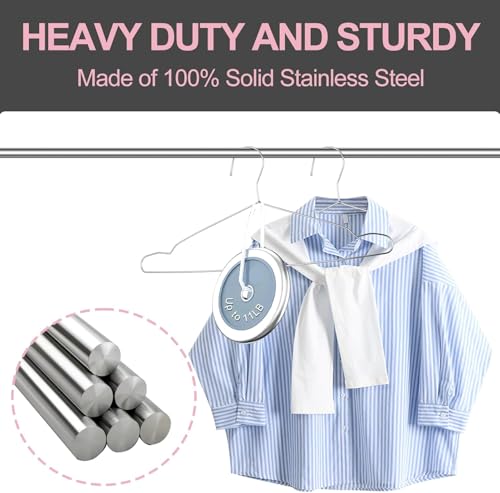 18" Stainless Steel Metal Hangers, 100 Pack Heavy Duty for Clothes - color: Silver-18inch, size: 100 PACK