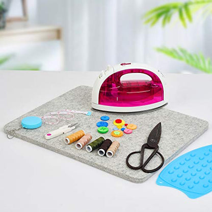 Wool Pressing Mat, 100% New Zealand Wool, 17" x 13.5" Ironing Mat - size: 17" x 13.5" with Carrying Case