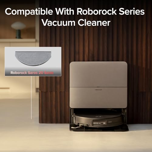 roborock 2 Pack Microfiber Mop Cloths for Saros 20 Sonic Robot Vacuum Cleaner, Mop Pad Replacement Accessories