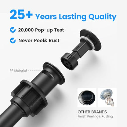 Bathroom Sink Drain with Overflow with Hair Catcher Anti-Clog Sink Strainer - color: Oil Rubbed Bronze