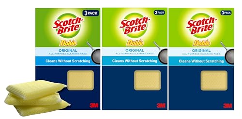 Scotch-Brite Dobie All Purpose Pads, 3-Count (Pack of 3) Total 9 Pads