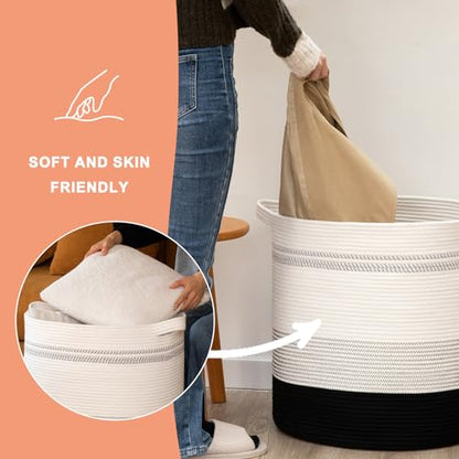OIAHOMY 80L Laundry Basket Laundry Hamper Nursery Hamper Gradient Dark - color: Gradient Dark, size: 18*18*20in