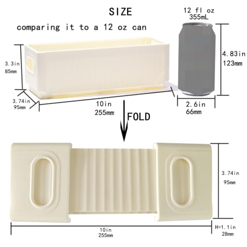 Collapsible Plastic Storage Baskets 2-Pack, Narrow Organizer Bins - size: Small[10"(L)×3.8"(W)×3.5"(H)]2pcs