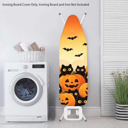 Bat Pumpkin Ironing Board Cover and Pad, Thick Scorch Resistant Padding Heavy Duty Iron Covers Standard Boards Iron Pad Covers Standard Boards - color: Bat Pumpkin5