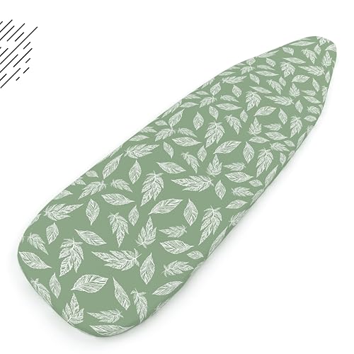 Encasa XO Ironing Board Cover and Pad, Thick Felt 49"x18" - color: Big Leaves Green, size: Wide (49"x18")