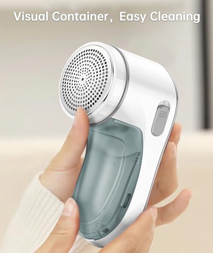 Fabric Shaver, Electric Lint Remover for Clothes & Furniture, Sweater Shaver & Pilling Remover, Depiller wtih 2 Extra Blades Included, Lint Shaver for Clothing - Battery Operated - color: Gray