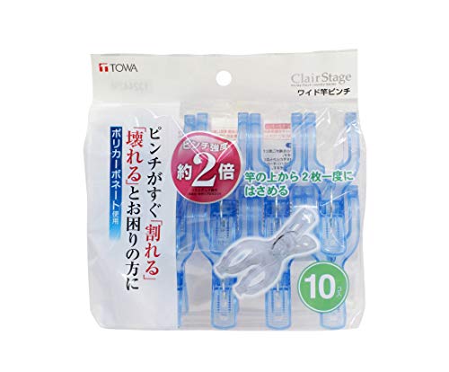 Towa Sangyo Laundry Scissors, Pinch CLR Wide Rod Pinch 10P - style: Wide Rod Pinch