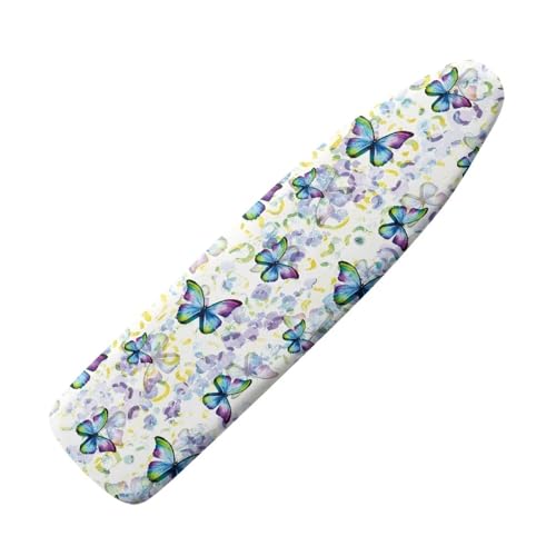 Butterfly Ironing Board Covers 16 x 54 Inch, Easy Fit Ironng Decoration Wear Scorch Resistant, Scorch Resistant - color: Butterfly Purple