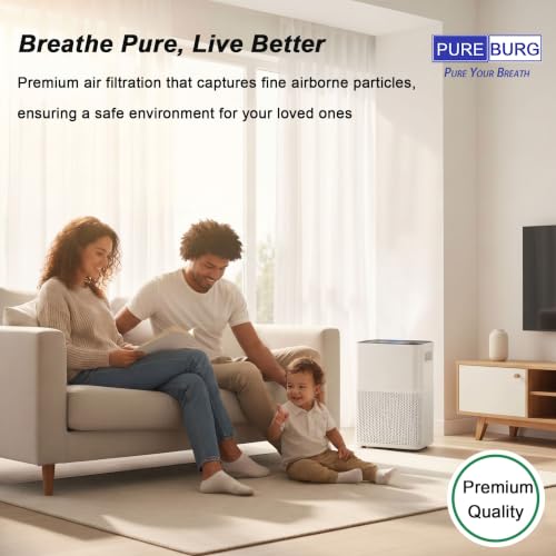 PUREBURG Replacement Filter Compatible with KMM LT-117C Handheld Car Vacuum Cleaner 9000Pa,10-Pack Washable HEPA Filter Air Clean Dust