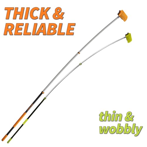 14 Foot Exterior House Cleaning Brush Set with 5-8 ft Extension Pole & Chenile Microfiber Wash Mitt // Vinyl Siding Brushes with Telescopic Pole & Window Squeegee Tool // Extension Scrub Brush Set
