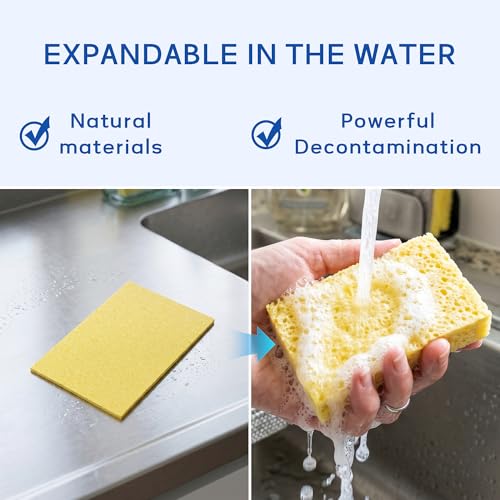 ARCLIBER 6 Pack Cellulose Scrub Sponges Non-Scratch Heavy Duty Kitchen - color: Multicolor, size: 6 Count (Pack of 1)